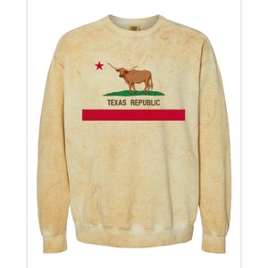 California Style Texas State Flag Colorblast Crewneck Sweatshirt