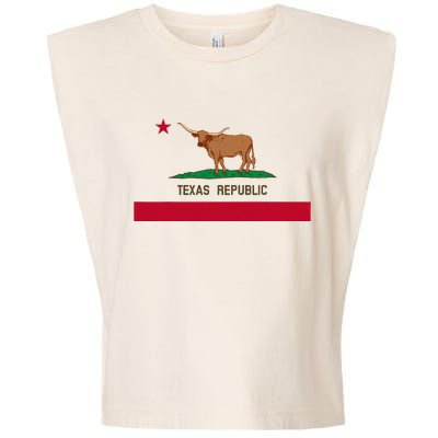 California Style Texas State Flag Garment-Dyed Women's Muscle Tee