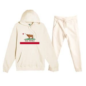 California Style Texas State Flag Premium Hooded Sweatsuit Set