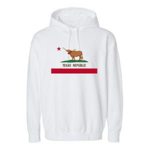 California Style Texas State Flag Garment-Dyed Fleece Hoodie