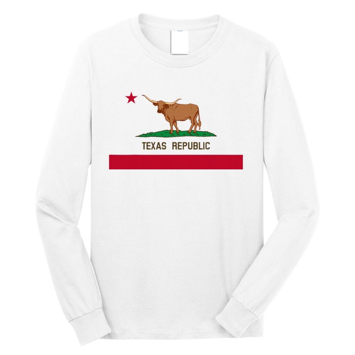 California Style Texas State Flag Long Sleeve Shirt