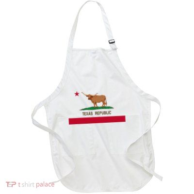California Style Texas State Flag Full-Length Apron With Pockets