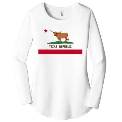 California Style Texas State Flag Women's Perfect Tri Tunic Long Sleeve Shirt