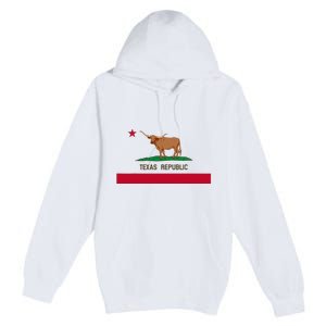 California Style Texas State Flag Premium Pullover Hoodie