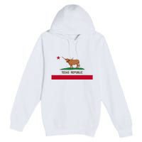 California Style Texas State Flag Premium Pullover Hoodie