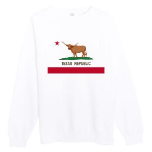 California Style Texas State Flag Premium Crewneck Sweatshirt