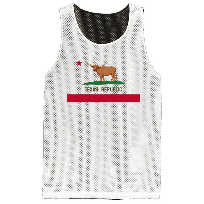 California Style Texas State Flag Mesh Reversible Basketball Jersey Tank