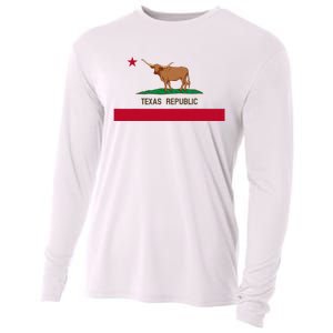 California Style Texas State Flag Cooling Performance Long Sleeve Crew