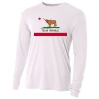 California Style Texas State Flag Cooling Performance Long Sleeve Crew