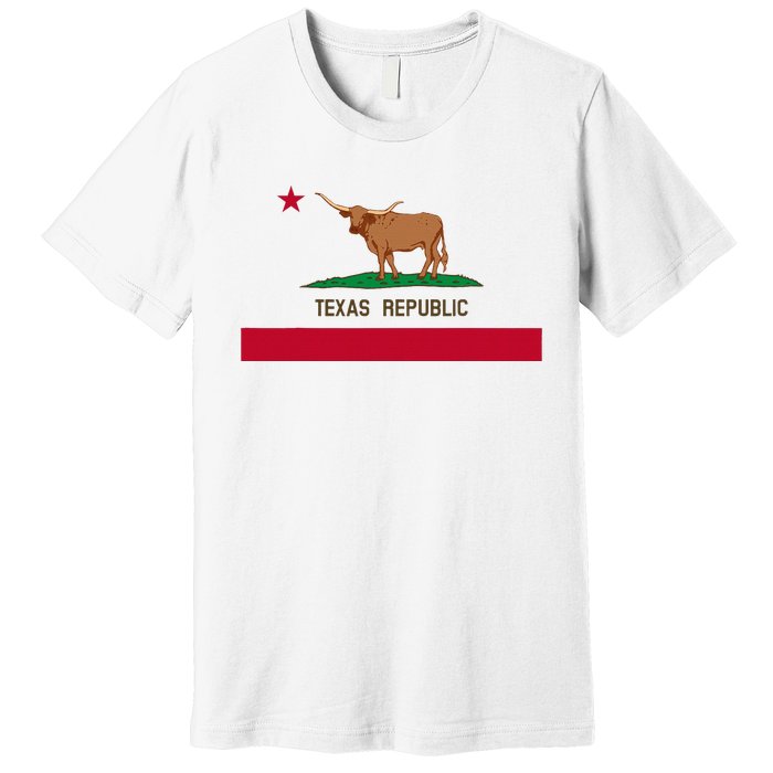 California Style Texas State Flag Premium T-Shirt