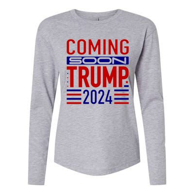 Coming Soon Trump 2024 Womens Cotton Relaxed Long Sleeve T-Shirt