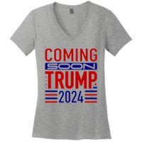 Coming Soon Trump 2024 Women's V-Neck T-Shirt