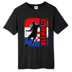 Croatia Soccer Team Croatian Flag Jersey Football Fans Tall Fusion ChromaSoft Performance T-Shirt