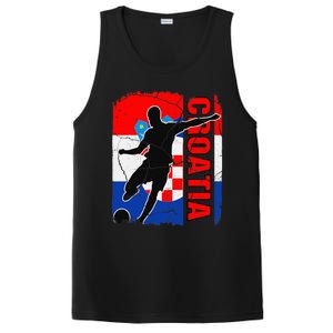 Croatia Soccer Team Croatian Flag Jersey Football Fans PosiCharge Competitor Tank