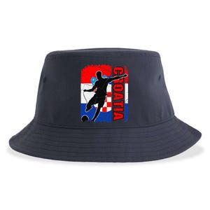 Croatia Soccer Team Croatian Flag Jersey Football Fans Sustainable Bucket Hat