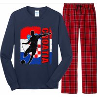 Croatia Soccer Team Croatian Flag Jersey Football Fans Long Sleeve Pajama Set