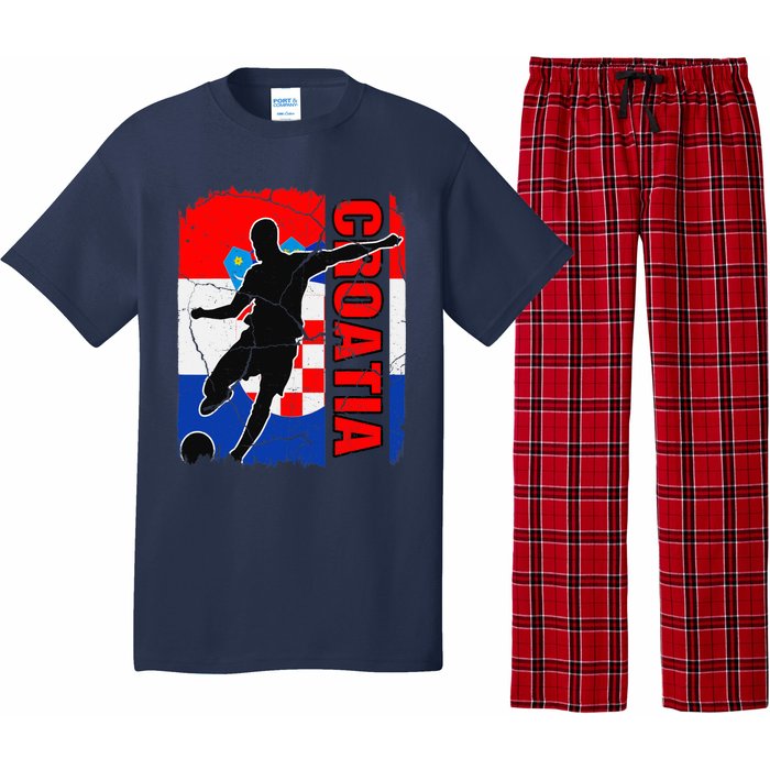 Croatia Soccer Team Croatian Flag Jersey Football Fans Pajama Set