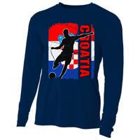 Croatia Soccer Team Croatian Flag Jersey Football Fans Cooling Performance Long Sleeve Crew