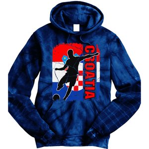 Croatia Soccer Team Croatian Flag Jersey Football Fans Tie Dye Hoodie