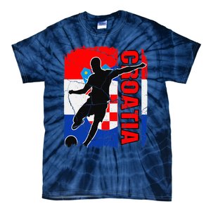 Croatia Soccer Team Croatian Flag Jersey Football Fans Tie-Dye T-Shirt