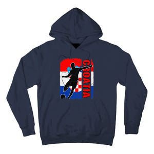 Croatia Soccer Team Croatian Flag Jersey Football Fans Tall Hoodie