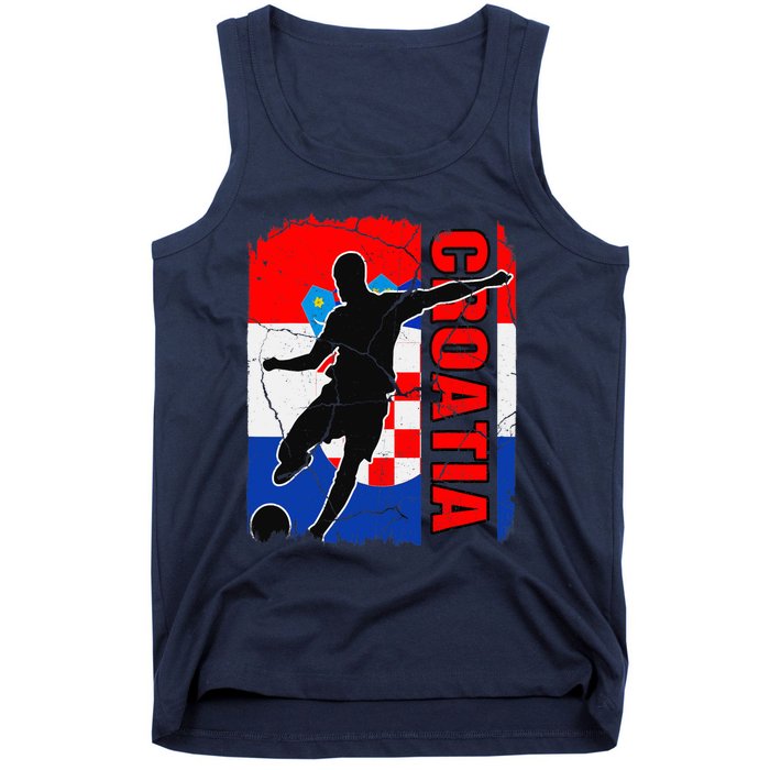 Croatia Soccer Team Croatian Flag Jersey Football Fans Tank Top