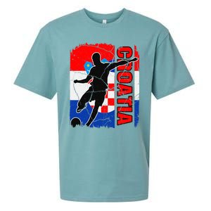 Croatia Soccer Team Croatian Flag Jersey Football Fans Sueded Cloud Jersey T-Shirt