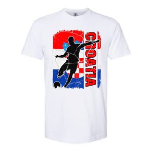 Croatia Soccer Team Croatian Flag Jersey Football Fans Softstyle CVC T-Shirt