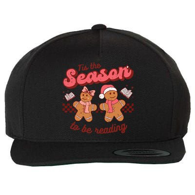 Christmas School Teacher Retro Librarian Groovy Xmas Books  Wool Snapback Cap