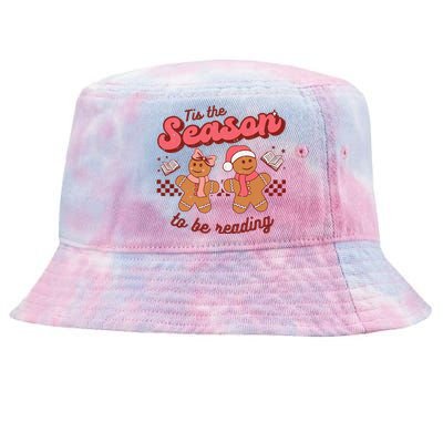 Christmas School Teacher Retro Librarian Groovy Xmas Books  Tie-Dyed Bucket Hat