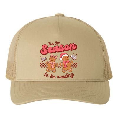 Christmas School Teacher Retro Librarian Groovy Xmas Books  Yupoong Adult 5-Panel Trucker Hat