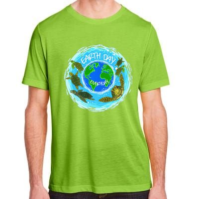 Cute Sea Turtles Earth Day Everyday Environmentalists Adult ChromaSoft Performance T-Shirt