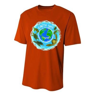 Cute Sea Turtles Earth Day Everyday Environmentalists Performance Sprint T-Shirt