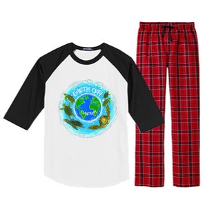 Cute Sea Turtles Earth Day Everyday Environmentalists Raglan Sleeve Pajama Set