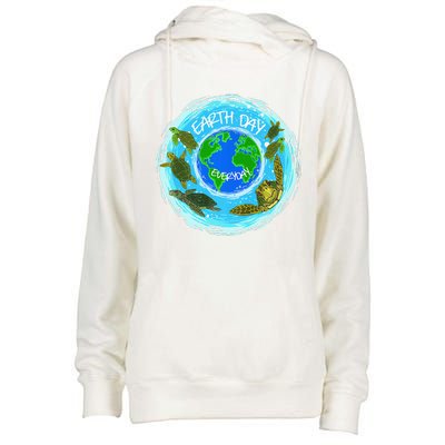 Cute Sea Turtles Earth Day Everyday Environmentalists Womens Funnel Neck Pullover Hood