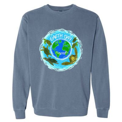 Cute Sea Turtles Earth Day Everyday Environmentalists Garment-Dyed Sweatshirt