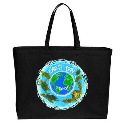 Cute Sea Turtles Earth Day Everyday Environmentalists Cotton Canvas Jumbo Tote