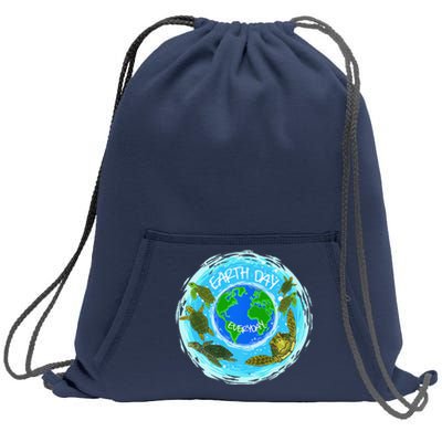 Cute Sea Turtles Earth Day Everyday Environmentalists Sweatshirt Cinch Pack Bag