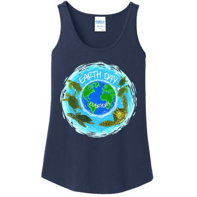 Cute Sea Turtles Earth Day Everyday Environmentalists Ladies Essential Tank