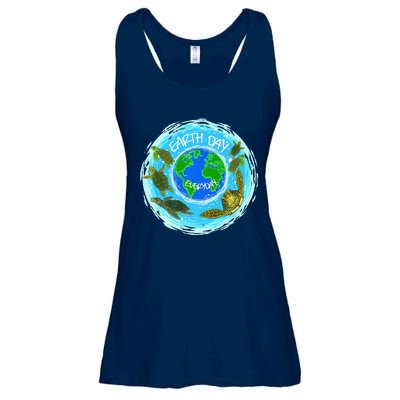 Cute Sea Turtles Earth Day Everyday Environmentalists Ladies Essential Flowy Tank