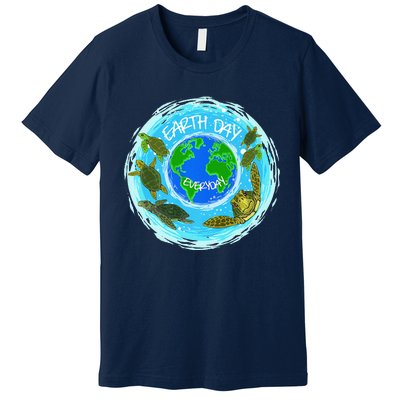 Cute Sea Turtles Earth Day Everyday Environmentalists Premium T-Shirt