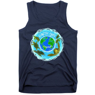 Cute Sea Turtles Earth Day Everyday Environmentalists Tank Top