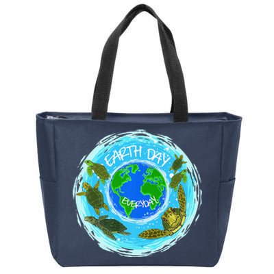 Cute Sea Turtles Earth Day Everyday Environmentalists Zip Tote Bag