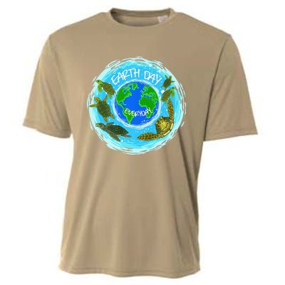 Cute Sea Turtles Earth Day Everyday Environmentalists Cooling Performance Crew T-Shirt