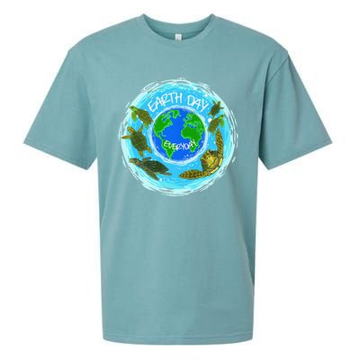 Cute Sea Turtles Earth Day Everyday Environmentalists Sueded Cloud Jersey T-Shirt