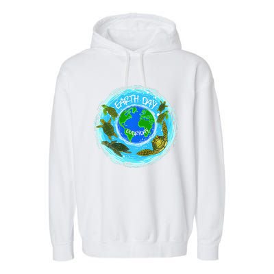 Cute Sea Turtles Earth Day Everyday Environmentalists Garment-Dyed Fleece Hoodie