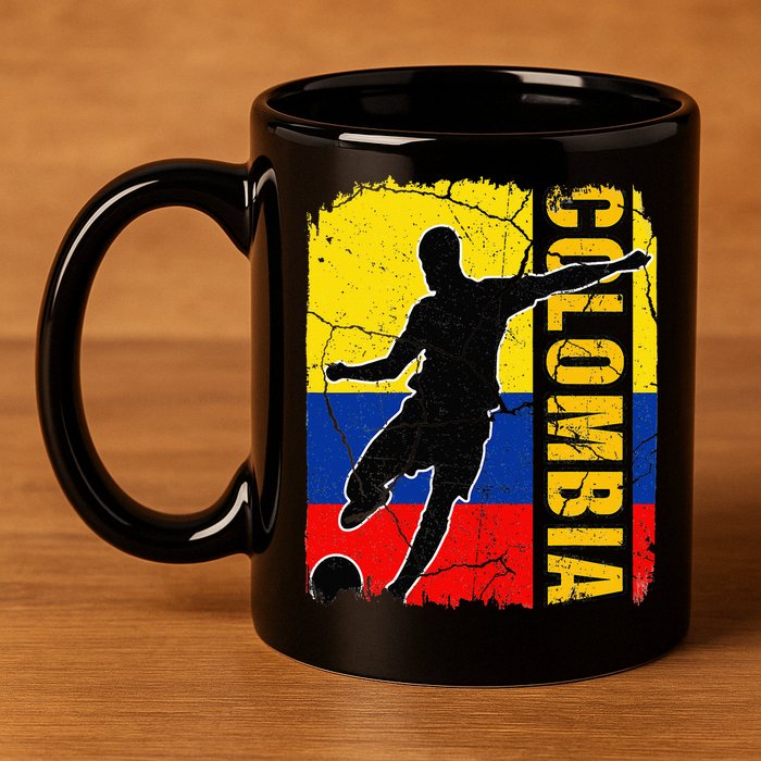 Colombian Soccer Team Colombia Flag Jersey 11oz C Handle Ceramic Mug