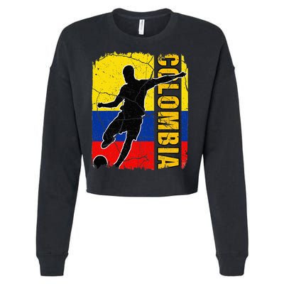 Colombian Soccer Team Colombia Flag Jersey Cropped Pullover Crew
