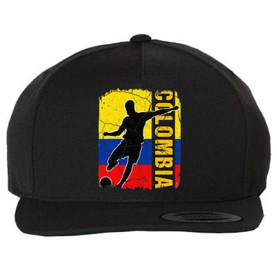 Colombian Soccer Team Colombia Flag Jersey Wool Snapback Cap