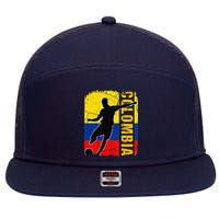 Colombian Soccer Team Colombia Flag Jersey 7 Panel Mesh Trucker Snapback Hat